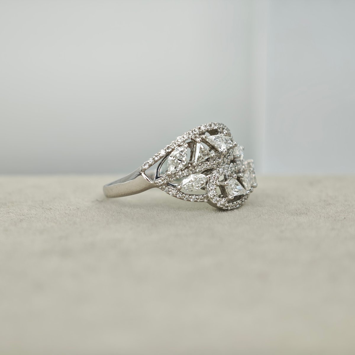 最終交渉可JC170★高級 ダイヤモンド0.53ct K18PG ヘッド K18WG ダイヤモンド 0.70ct リング 12.5号 | 鈴木屋byJOA STORE