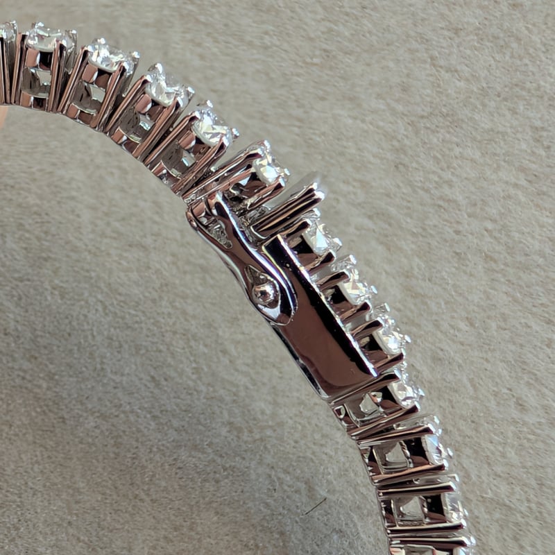 受注生産】750 (K18WG) ダイヤモンド 約3.0ct 17.7cm 2.1mm×75