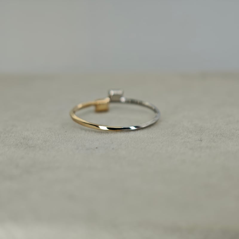 GLORY DESIGN】PT900/K18 ダイヤモンド 0.02ct リング サンプルサ