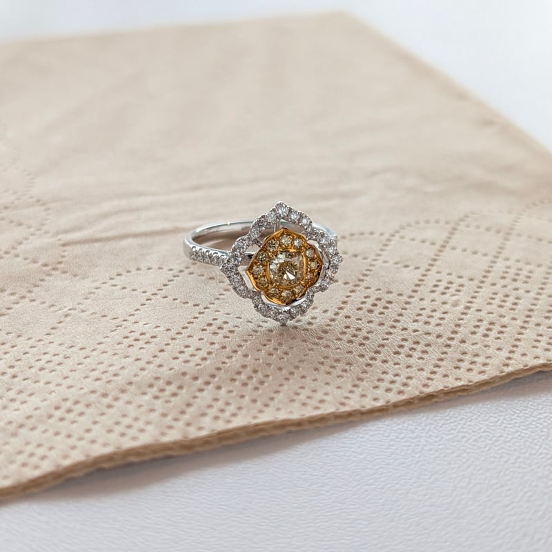❤️極美品❤️ K18WG ルビー1ct ダイヤモンド0.02ct K18YG イエローゴールド リング ルビー ダイヤモンド 0.02ct