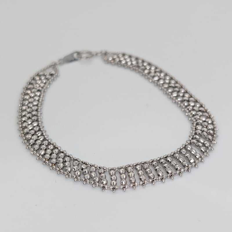 K18WG ブレスレット 18.0cm 6.32g ミラーボール | 鈴木屋byJOA STORE