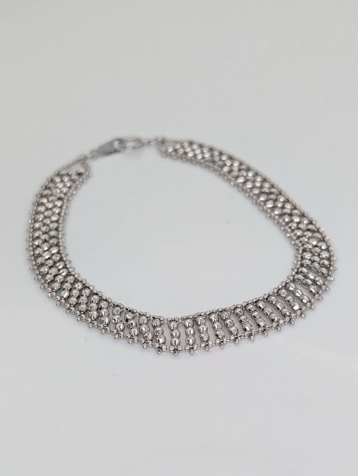 K18WG ブレスレット 18.0cm 6.32g ミラーボール | 鈴木屋byJOA STORE