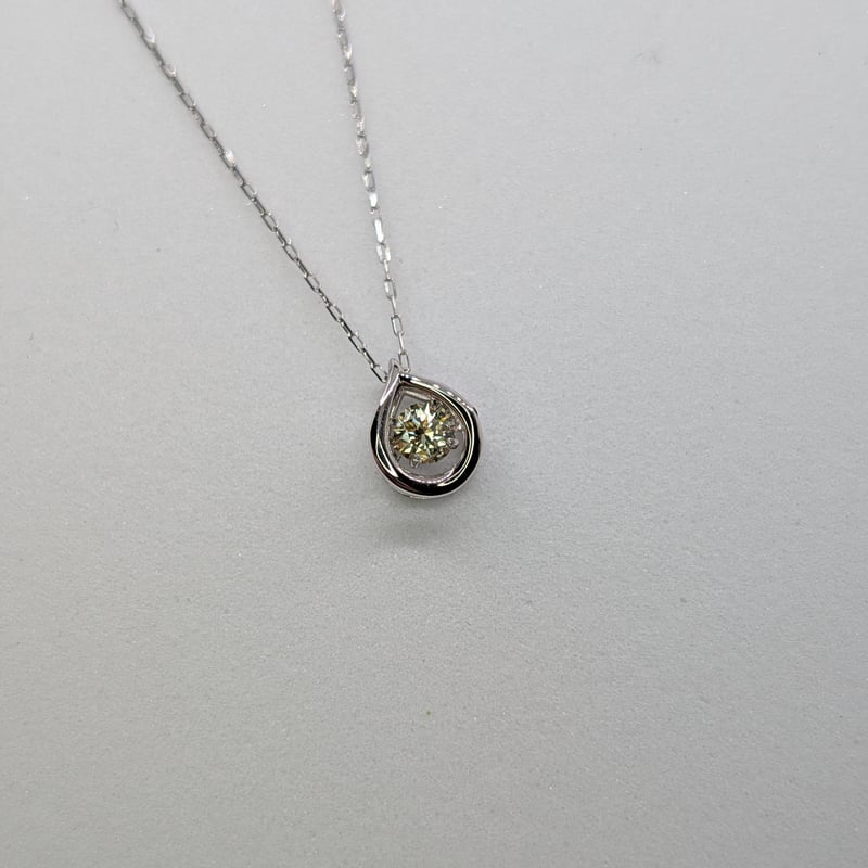 PT900/850ダンシングストーンダイヤモンド 0.10ct ペンダント 40cm