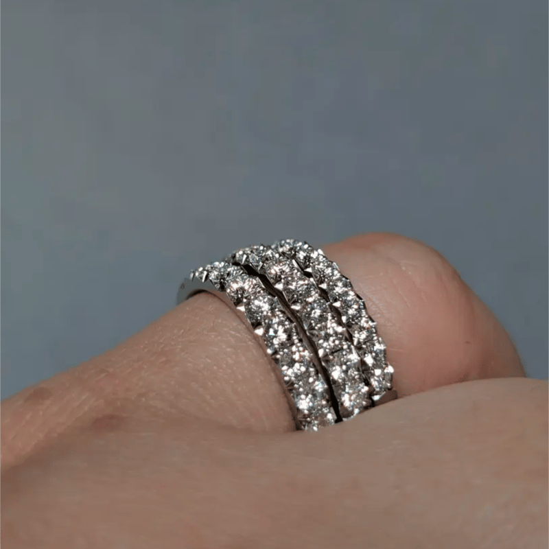 受注生産】鈴木屋VSダイヤモンド使用 ヤマガタ留めハーフエタニティ