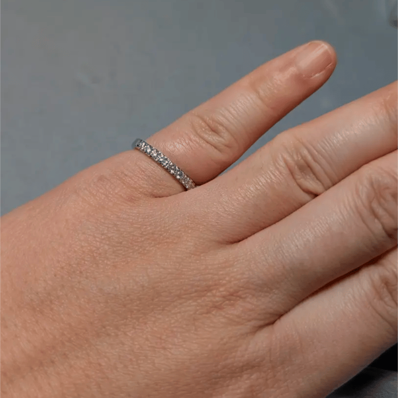 受注生産】鈴木屋VSダイヤモンド使用 ヤマガタ留めハーフエタニティ