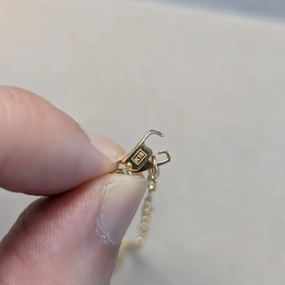 注文販売】K18 ペーパークリップ中空イタリアンチェーンブレスレット