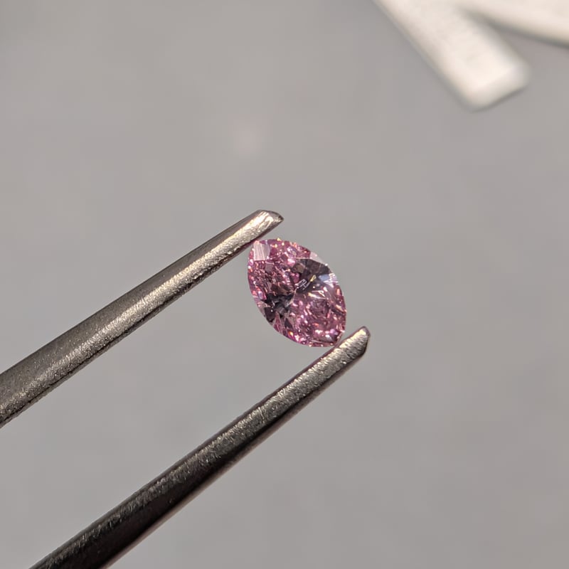 CGLソ】 ピンク ダイヤモンド 0.109ct FANCY INTENSE PINK S