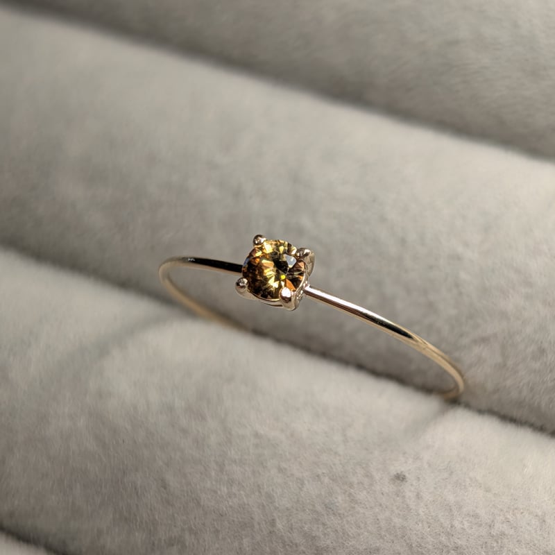 超華奢リング K10 9号 スフェーン 約3mm ※サイズ直し不可 | 鈴木屋