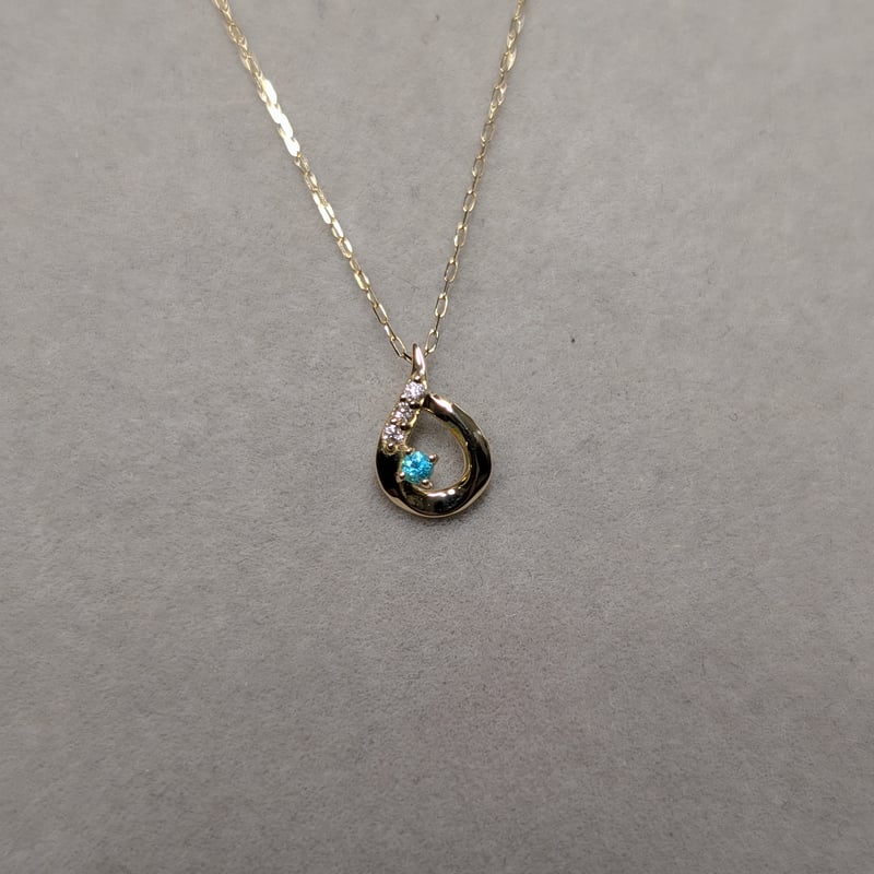 メーカー協賛セール】K18 パライバトルマリン 0.01ct ダイヤモンド