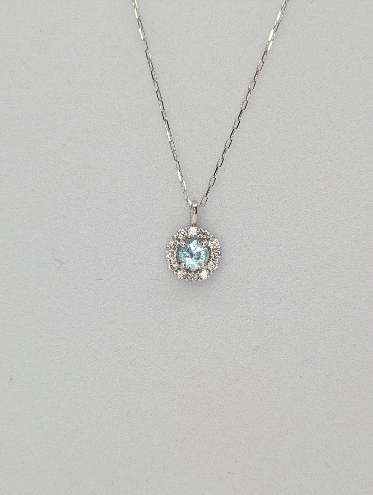 PT900/850パライバトルマリン 0.10ct ダイヤモンド 0.05ct ミニ