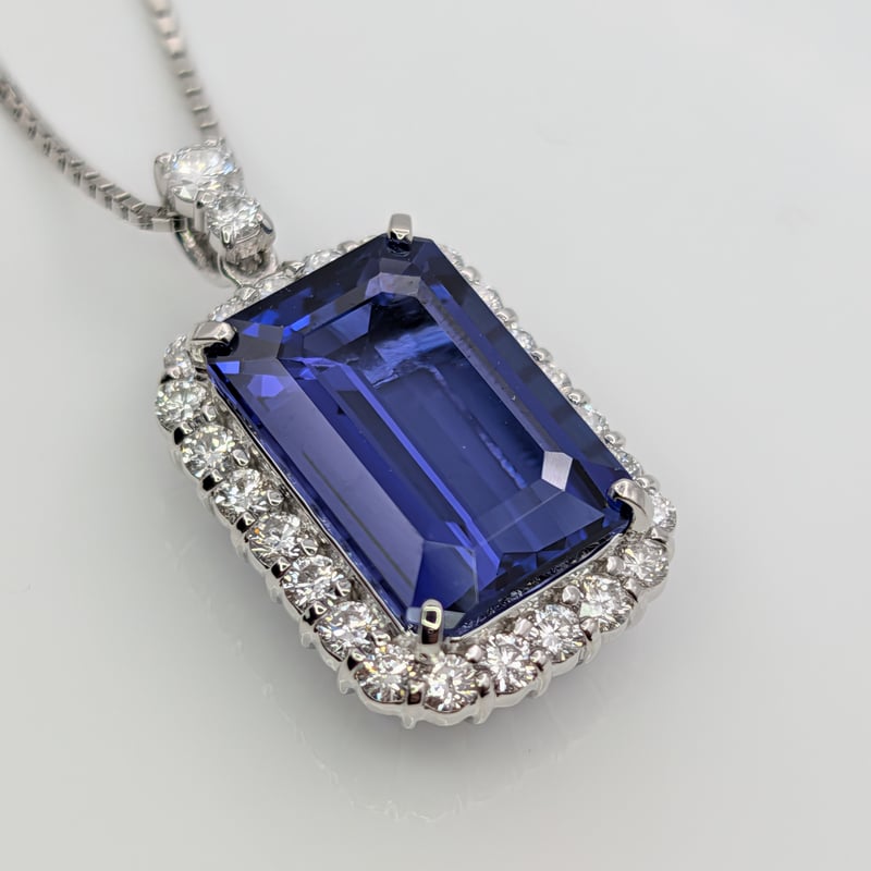 日独鑑別書】PT950/PT850 タンザナイト 10.40ct ダイヤモンド 1.180c