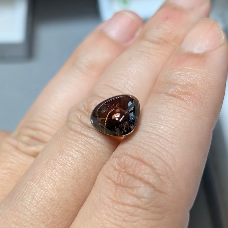 トルマリン ダブルカボション カット 7.11ct マロン ルース