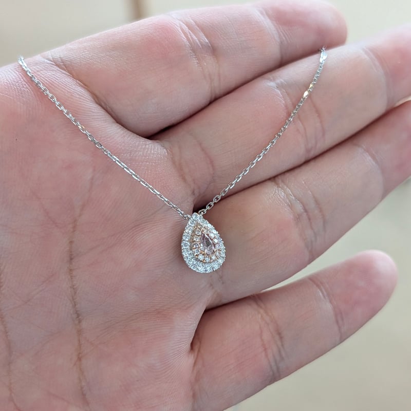 K18WG/K18PG ピンクダイヤモンド 0.14ct PD 0.08ct D 0.19ct