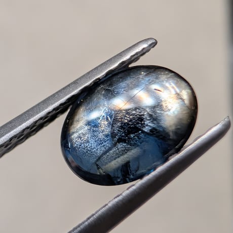 【GIA鑑別書】非加熱 ゴールド シーン サファイア 1.81ct 8.03×5.93×3.00mm オーバル カボション カット ルース
