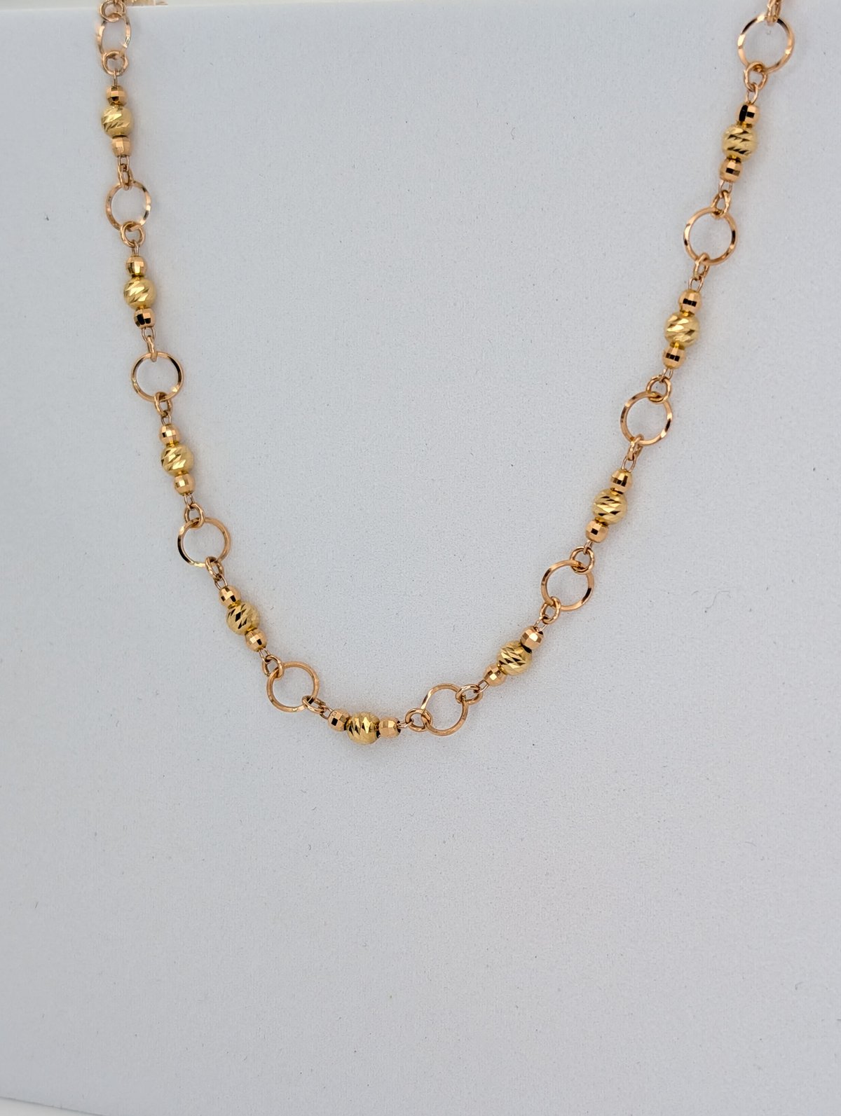 K18YG/ローズゴールド 45cm 5.62g スライドアジャスター付 コンビ