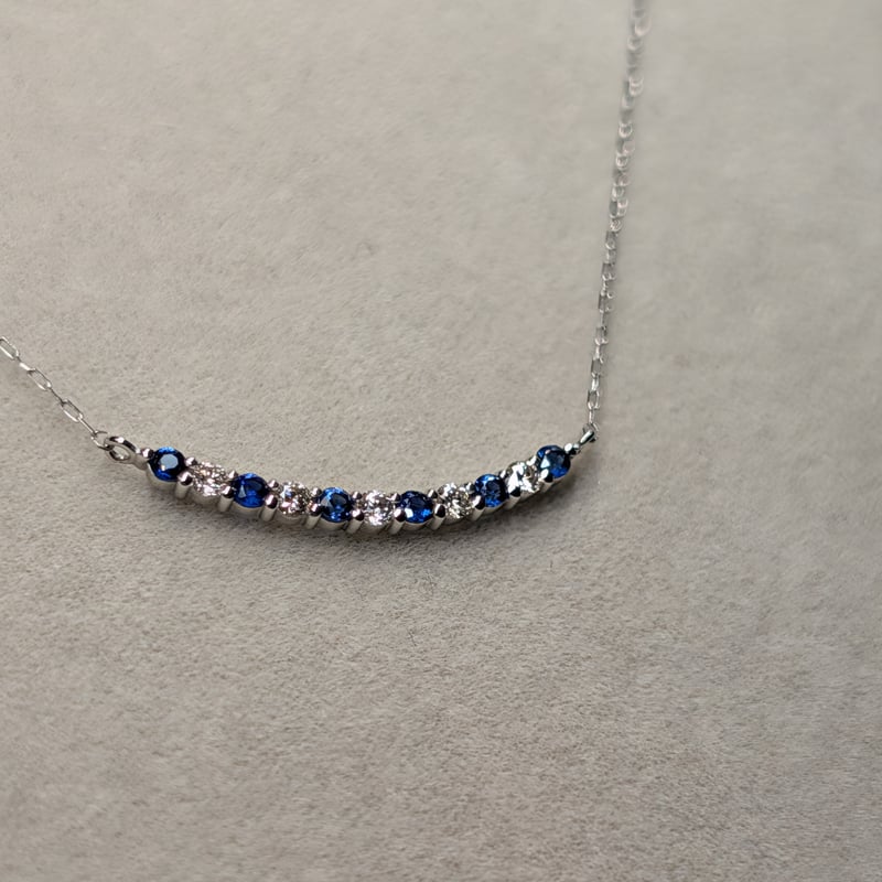 PT900/850 サファイア 0.13ct ダイヤモンド 0.10ct エタニティ PT900/850 サファイア 0.13ct ダイヤモンド 0.10ct エタニティ