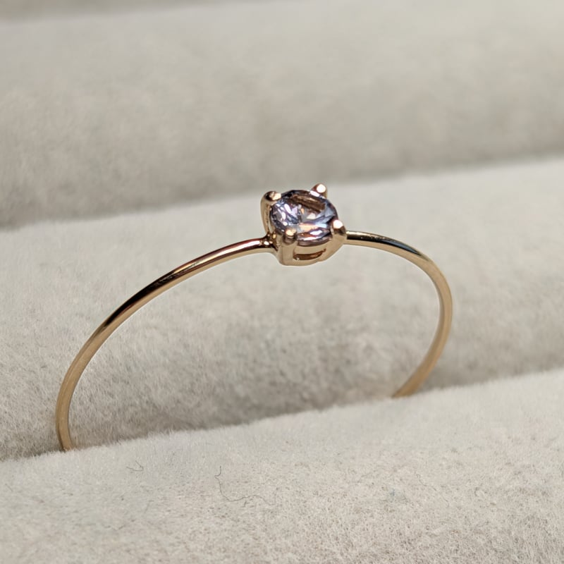 超華奢リング K10 15号 グレー スピネル 3mm ※サイズ直し不可 | 鈴木屋