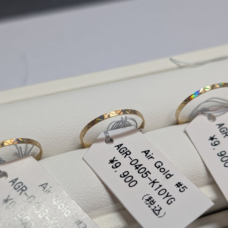 Air Gold K10YG カッティングレインボー仕上げ 受注オーダー