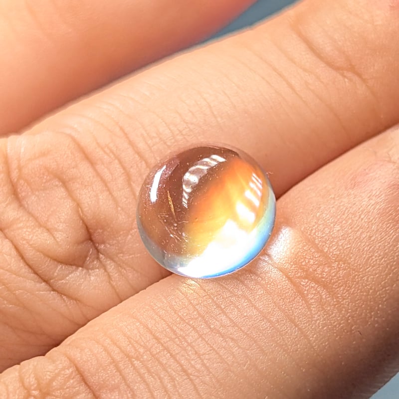 極上品質】 ラブラドライト 4.29ct 10.4mm ラウンド カボション カット