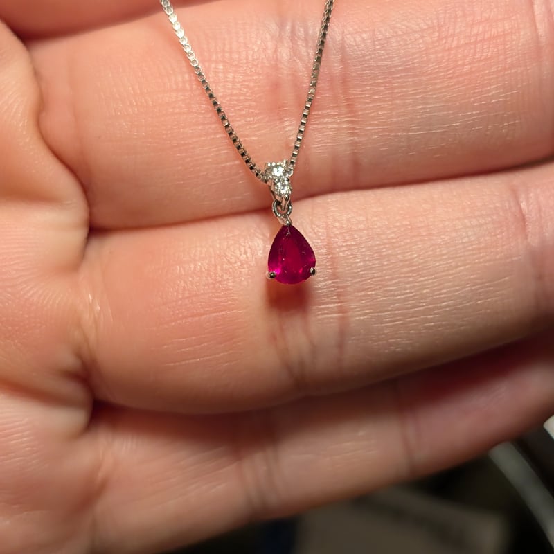 AIGS鑑別】PT950/850非加熱ピジョンブラッドルビー 0.49ct