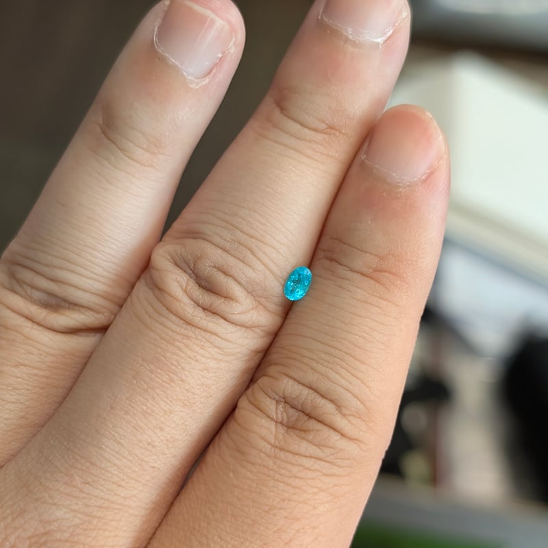 パライバトルマリン 0.21ct 4.7×3.2mm オーバル ルース ブラジル