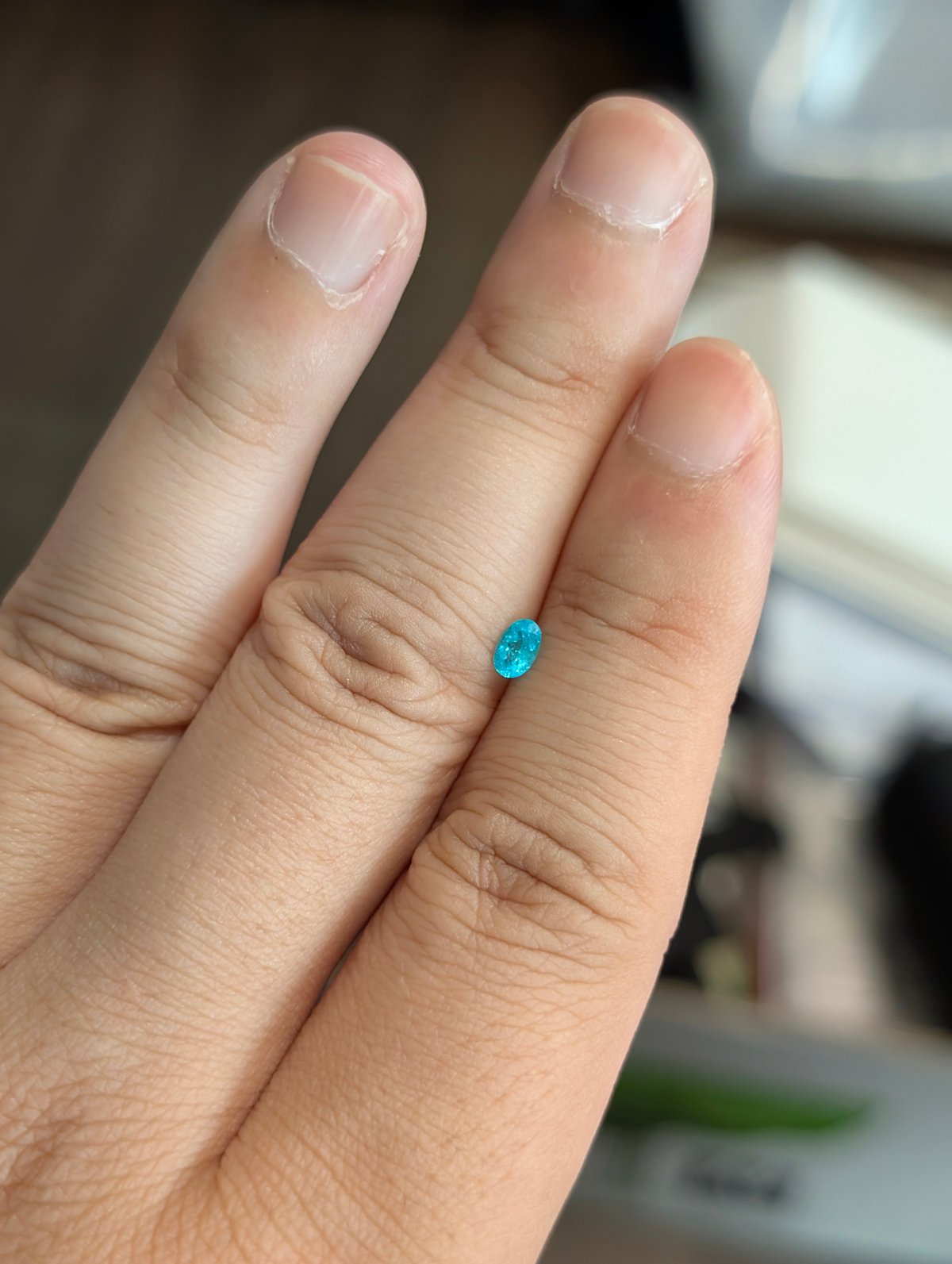 パライバトルマリン 0.21ct 4.7×3.2mm オーバル ルース ブラジル