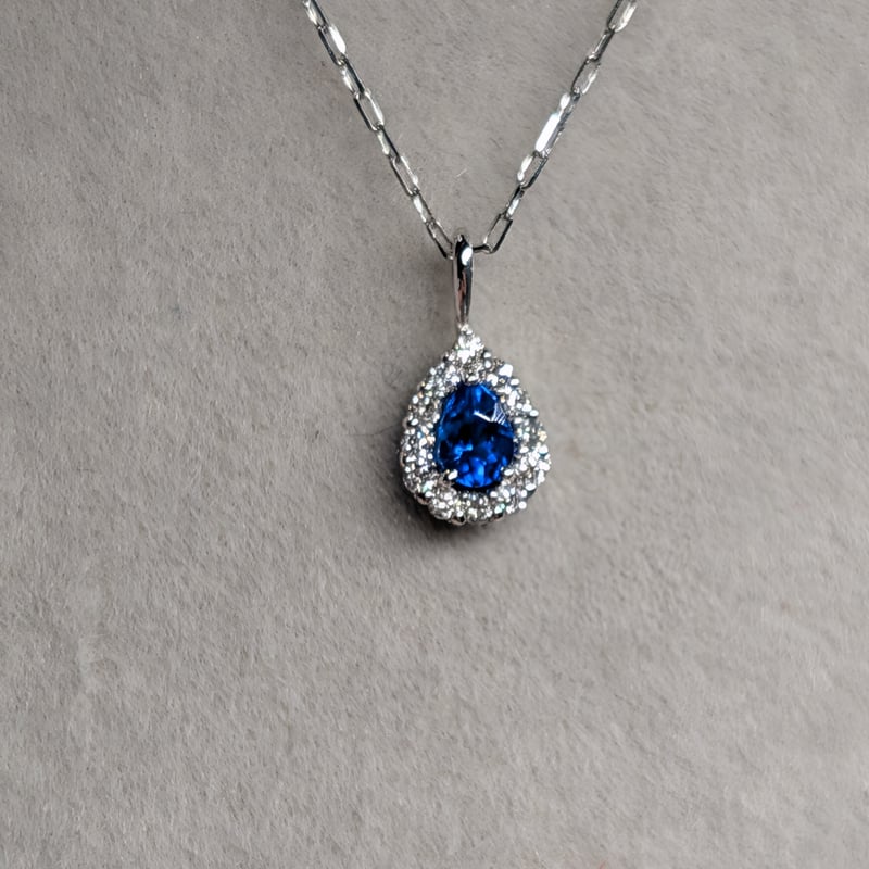 PT950/PT850 アウイナイト 0.04ct ダイヤモンド 0.03ct しずく ミニミ