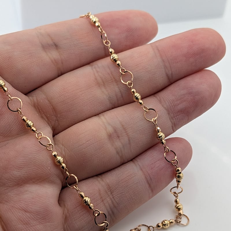 K18YG/ローズゴールド 45cm 5.62g スライドアジャスター付 コンビ