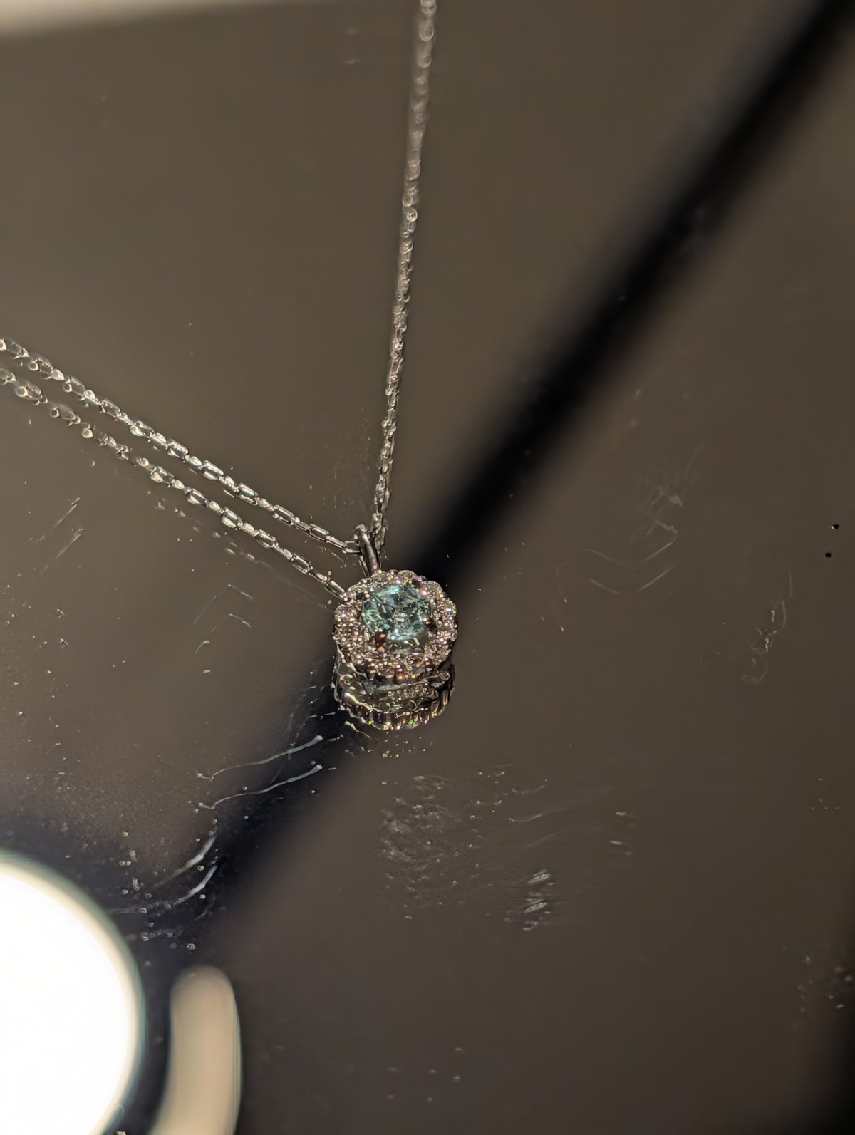 PT900/850パライバトルマリン 0.10ct ダイヤモンド 0.05ct ミニ