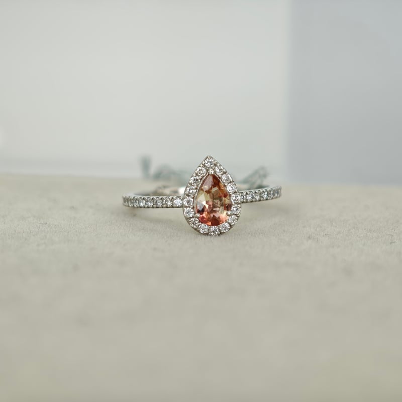 み*い様 pt 850 バイカラートルマリン、ダイヤモンド3粒 PT950 バイカラートルマリン 0.403ct ダイヤモンド 0.24ct リング 12号
