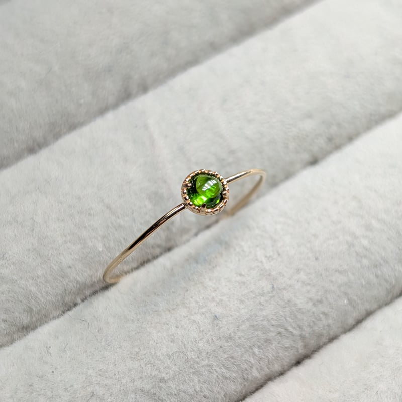 K10YG 9号 デマントイドガーネット 3.0mm ロシア産 超華奢ミルリング