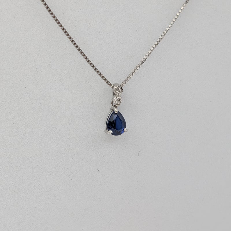 AIGS鑑別】PT950/850ロイヤルブルーサファイア 0.34ct ダイヤモンド 0.0