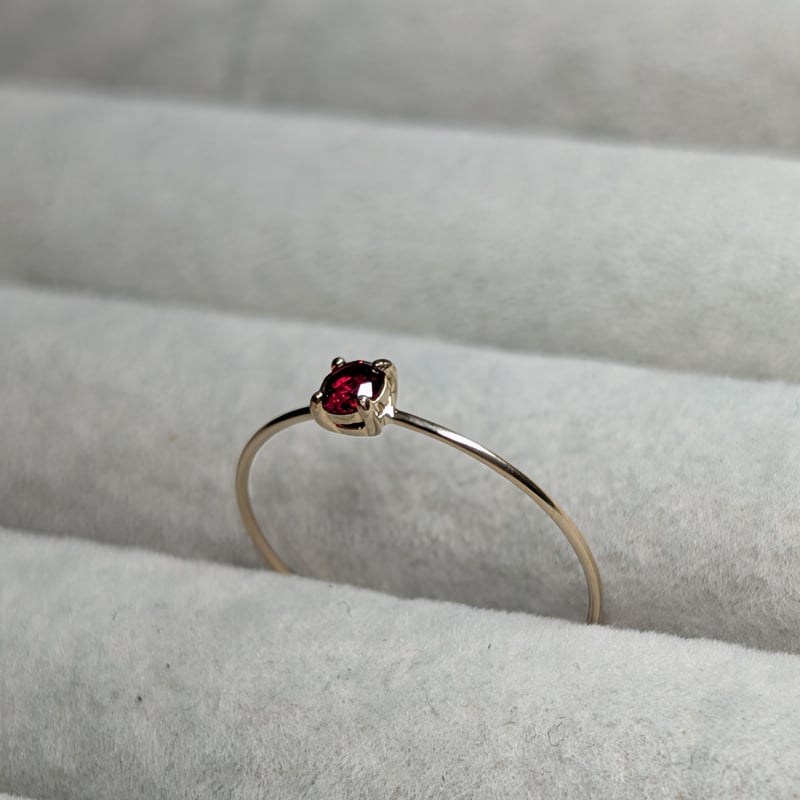 超華奢リング K10 レッドスピネル 11号 リング ※サイズ直し不可 | 鈴木