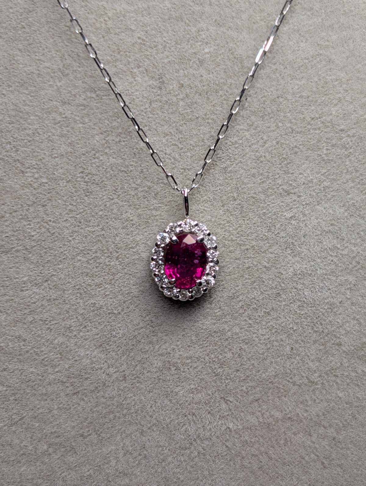 メーカー協賛セール】PT900/850 ルビー 0.18ct ダイヤモンド 0.05ct ペ