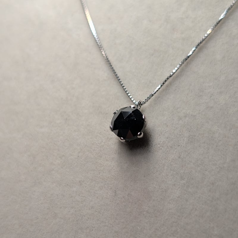 PT900/850 ブラック ダイヤモンド 1.00ct ペンダント 45cmスライド