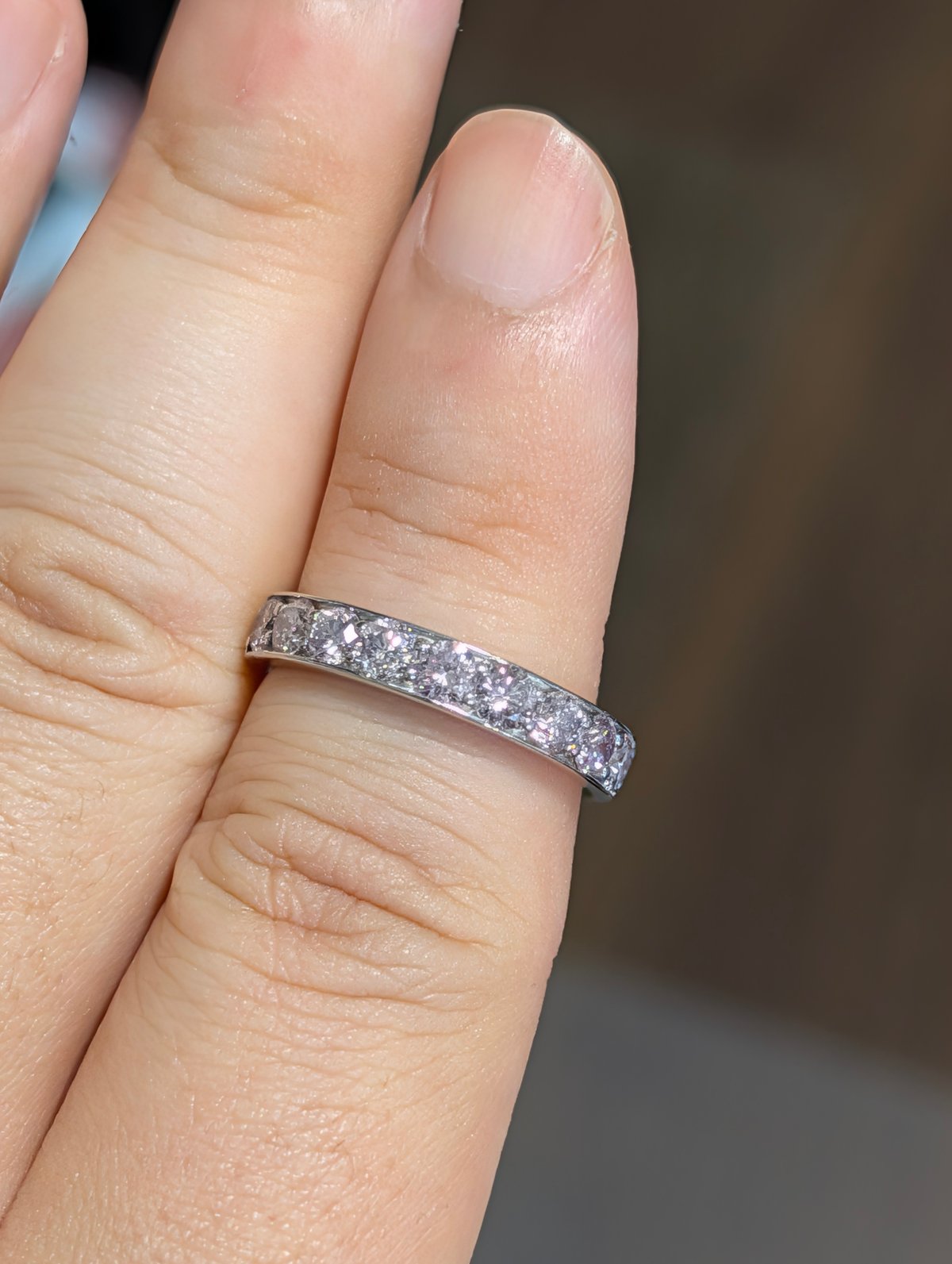 CGL鑑別書】PT900 ピンクダイヤモンド 合計1.00ct 14号 リング