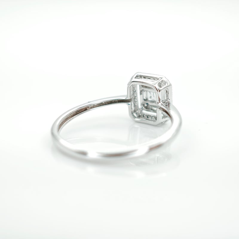 K18WGダイヤモンド 0.073ct/0.083ct リング 11.5号 シンガポールジュエ