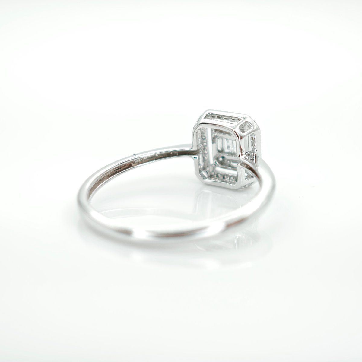 K18WGダイヤモンド 0.073ct/0.083ct リング 11.5号 シンガポールジュエ