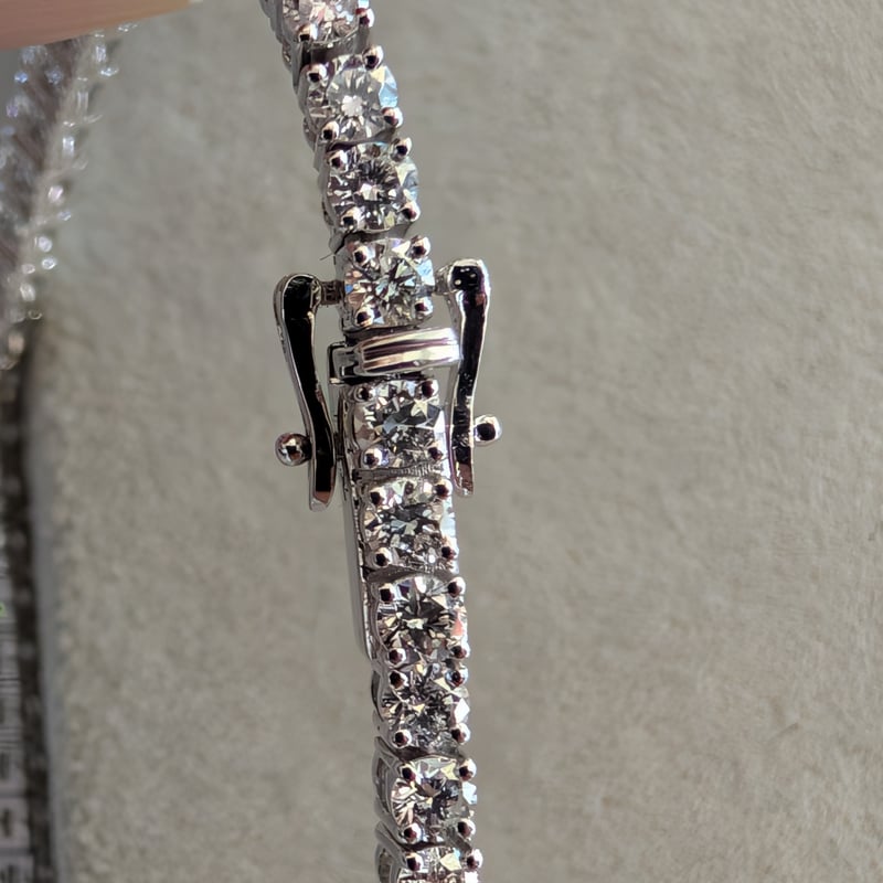 受注生産】750 (K18WG) ダイヤモンド 約3.0ct 17.7cm 2.1mm×75