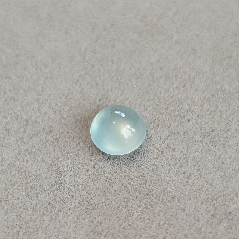 翡翠製女性像 約15cm 淡い緑の翡翠 0.427ct 4.58mm ラウンド カボション ルース ミャンマー