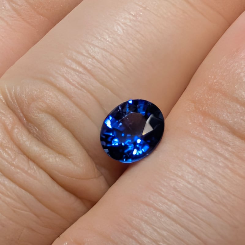 AIGS鑑別書】コーンフラワー ブルー サファイア 1.36ct 7.06×6.09mm オ