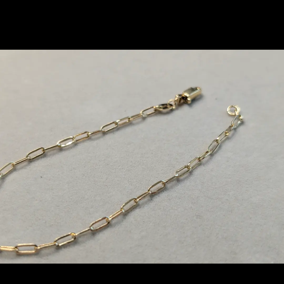注文販売】K18 ペーパークリップ中空イタリアンチェーンブレスレット