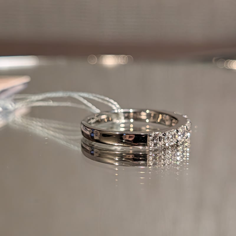 PT900 ダイヤモンド 0.741ctアッシャーカット7pcs Dカラー VVS2-VS1の