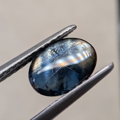 【GIA鑑別書】非加熱 ゴールド シーン サファイア 1.81ct 8.03×5.93×3.00mm オーバル カボション カット ルース