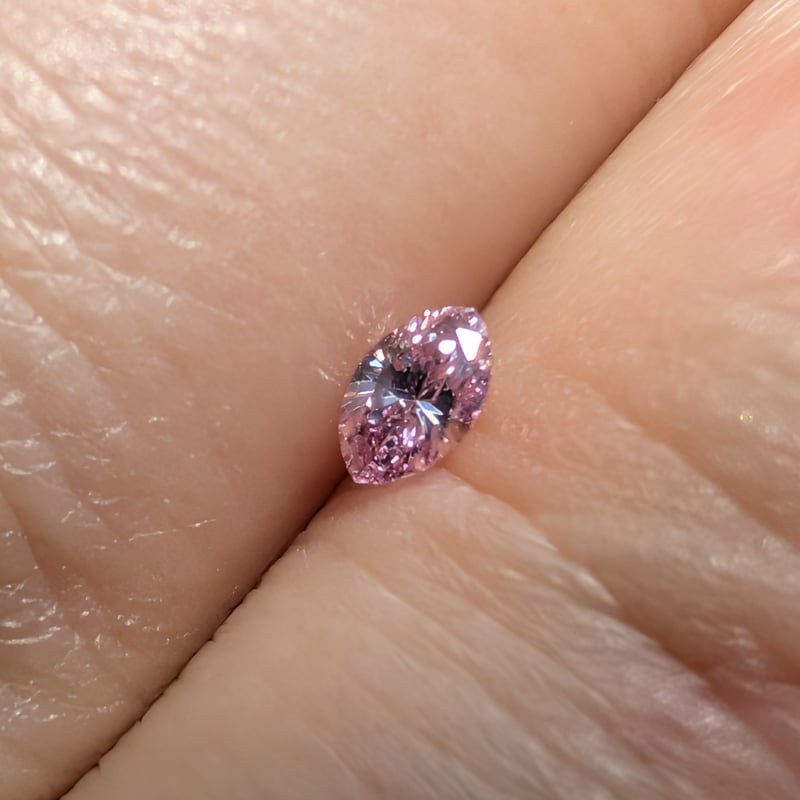 CGLソ】 ピンク ダイヤモンド 0.109ct FANCY INTENSE PINK S