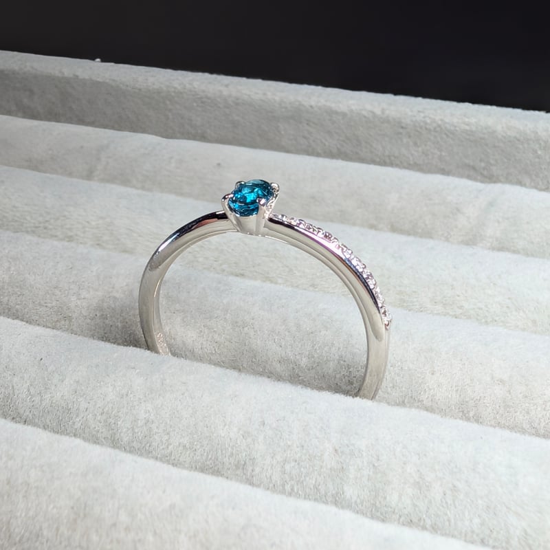 GIA鑑別書】ブラジル産 パライバトルマリン 0.19ct ダイヤモンド 0.09