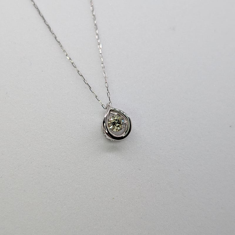 PT900/850ダンシングストーンダイヤモンド 0.10ct ペンダント 40cm