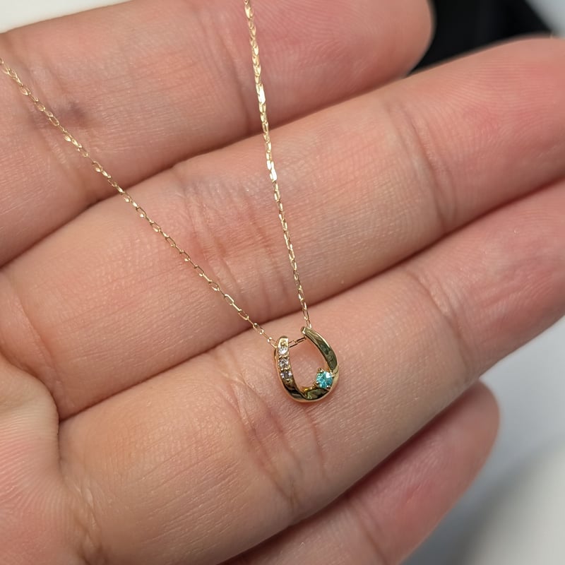メーカー協賛セール】K18 パライバトルマリン 0.01ct ダイヤモンド 
