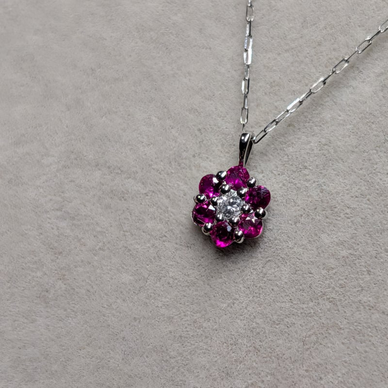 メーカー協賛セール】PT900/850 ルビー 0.12ct ダイヤモンド 0.01ct フ メーカー協賛セール】PT900/850 ルビー 0.12ct ダイヤモンド 0.01ct フ