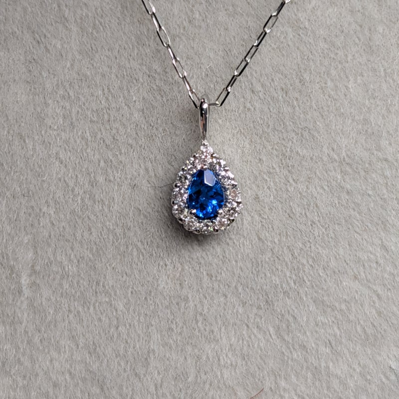 PT950/PT850 アウイナイト 0.04ct ダイヤモンド 0.03ct しずく